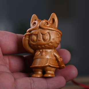 Thuja Pumpkin Labubu Night Demon Toothless Wooden Cartoon Cute Doll Creative Home Desktop Ornaments Wholesale