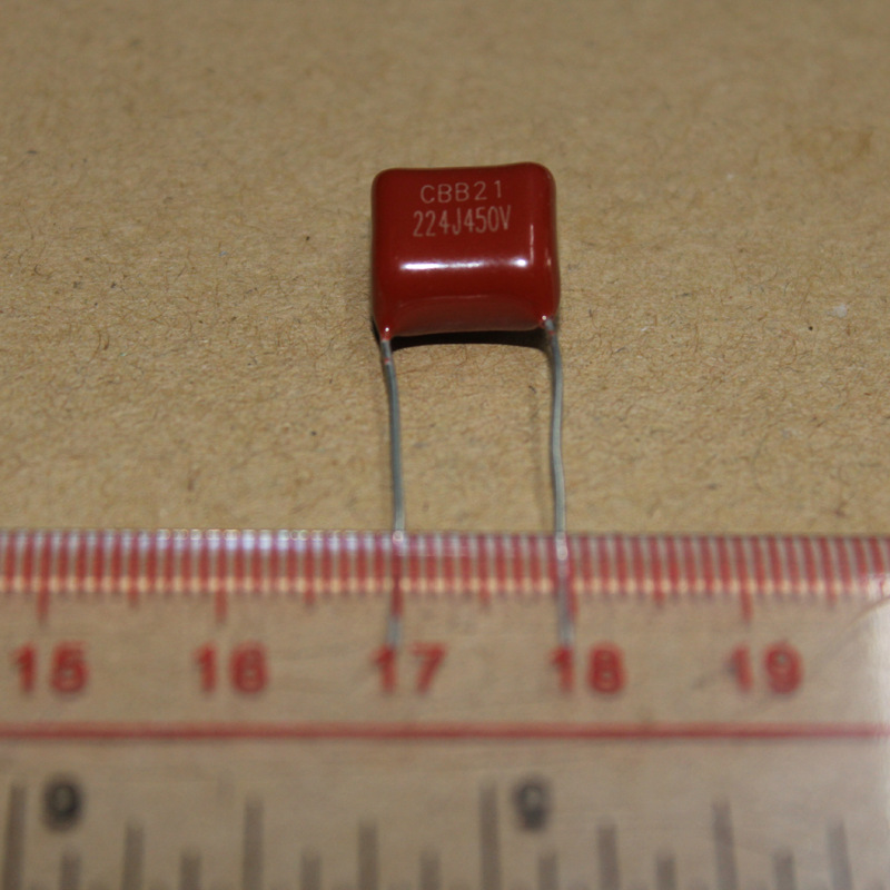 聚丙烯电容 CBB电容 CBB21  450V224J  脚距P10mm