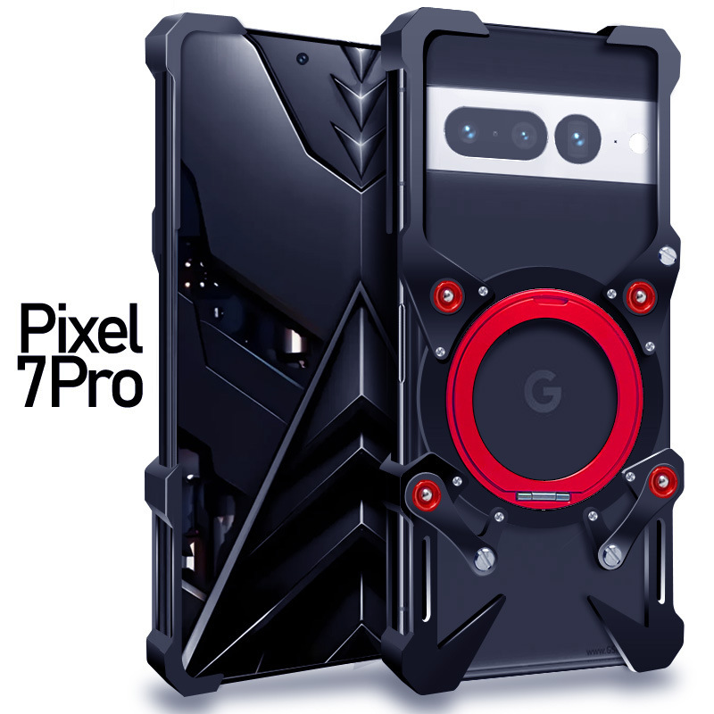 Suitable for Google Pixel7Pro Series Mobile Phone Cases, Protective Cases, Metal Shock-Proof and Anti-Fall Bracket Models