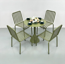 简约休闲庭院户外桌椅奶茶店咖啡厅铁艺彩色露天套装组合设计桌子