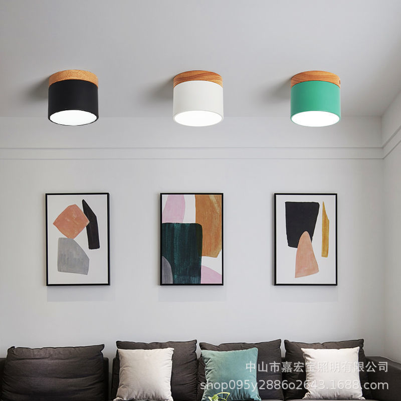 Nordic Ceiling LED Downlight Simple Bedroom Bay Window Hallway Balcony Corridor Entrance Ceiling Lamp