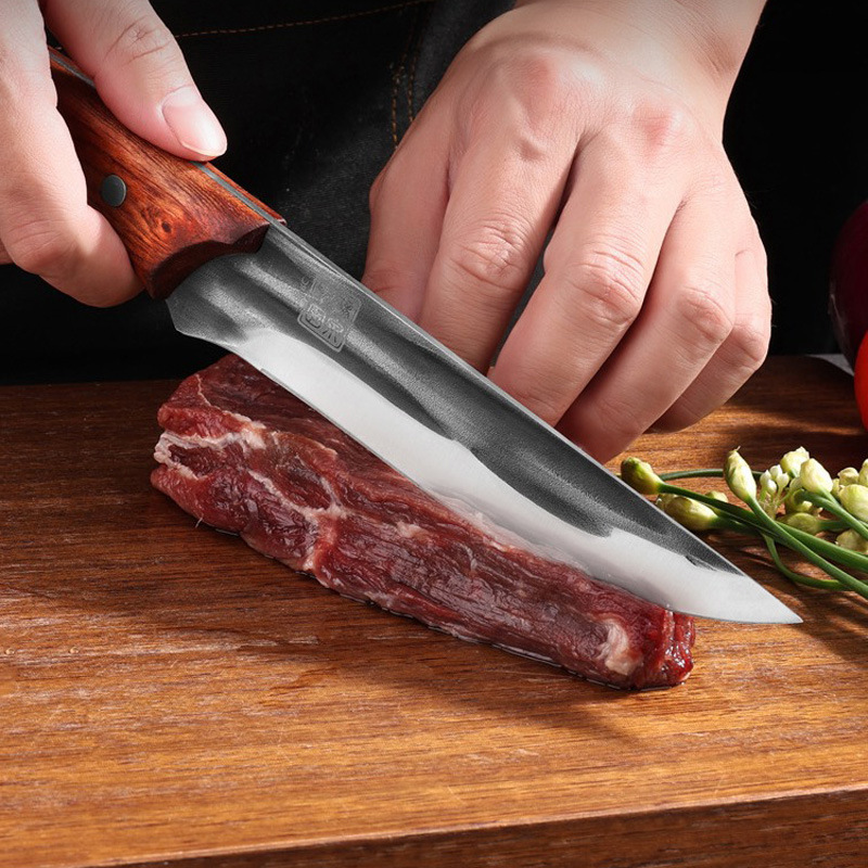 龍泉家庭用高硬度肉屋鍛造骨抜き鋭い豚屠殺専用牛と羊の肉切断ナイフ|undefined