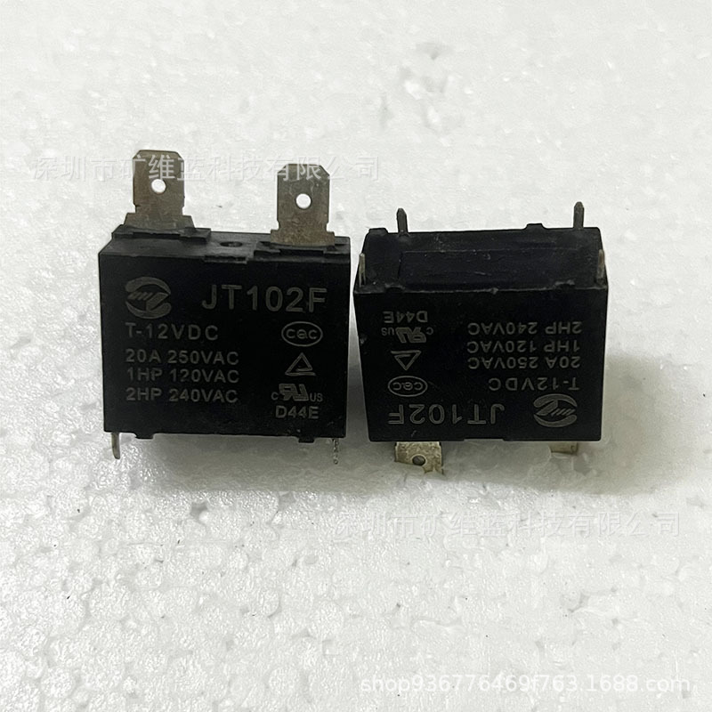 JT102F T-12VDCJT102F T-12VDC全新原装金海20A 12V 一组常开4脚