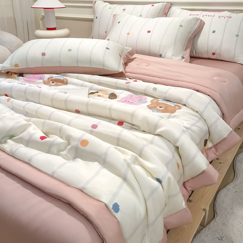 XB08 프린트 웨이브 도트 + 라이트 핑크