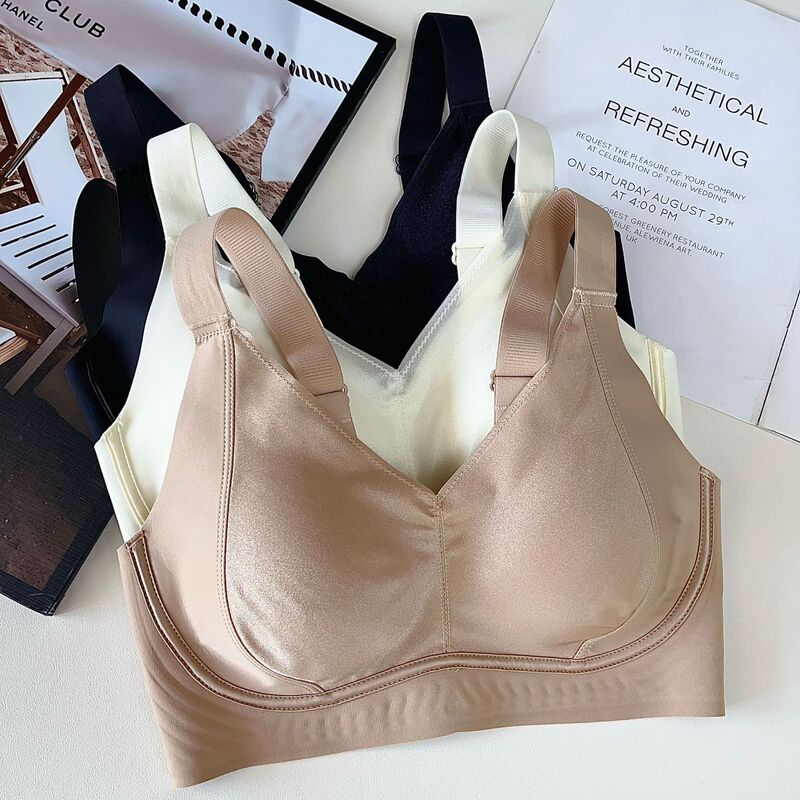 Original Lady Seamless Lifting Plus Size Underwear Women's Wireless Large Breast Revealing Thin Breast Support Bra Original Lady Seamless Lifting Plus Size Underwear Women's Wireless Large Breast Revealing Thin Breast Support Bra
