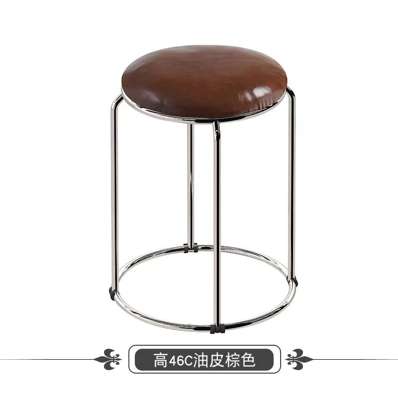 45cm 고두께 10호 스틸봉 오일왁스 가죽 브라운