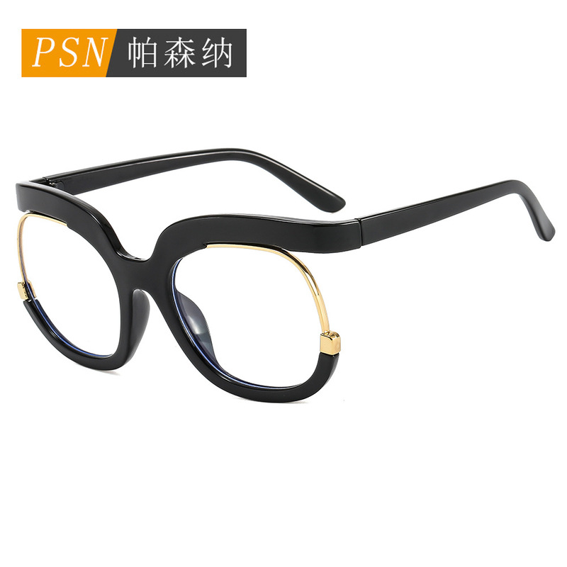 9051 foreign trade cross-border large-frame owl glasses European and American trend optical glasses frame men's and women's anti-blue light flat mirror