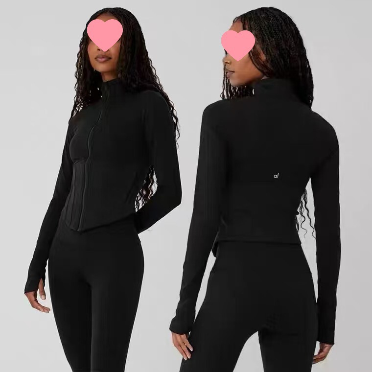 Alo26 Spring New Sports Jacket Women's Short Casual Sun Protection Slim Jacket Outdoor Yoga Top for Women