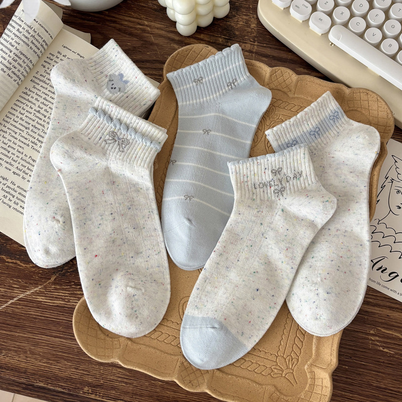 High-Appearance Value Summer Women's Short Cotton Socks, Cute and Sweet Bowknot Ins-Style Short Socks, Zhuji Socks Wholesale High-Appearance Value Summer Women's Short Cotton Socks, Cute and Sweet Bowknot Ins-Style Short Socks, Zhuji Socks Wholesale
