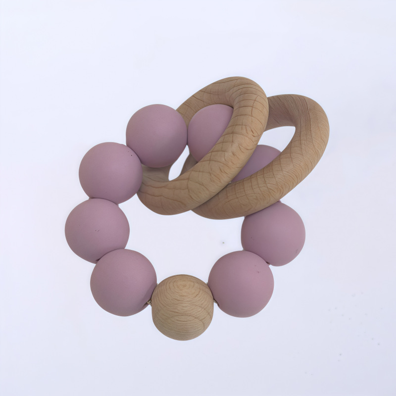 Nuevo bebé pulsera de madera de haya silicona bebé muñeca de dientes de relleno juguetes de comercio exterior Amazon AliExpress juguetes