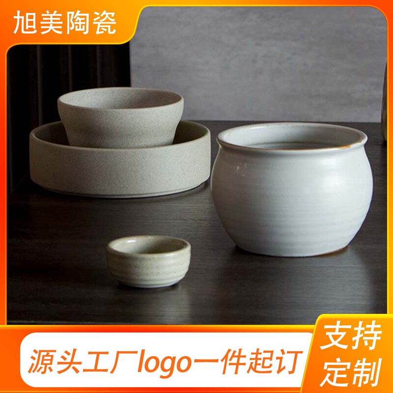 Cross-Border Exclusive Creative Rustic Ceramic Cooking Dishes, Small Saucers, Rice Bowls, Steamed Egg Bowls, Fried Chicken Plates, Vegetable Bowls, Multi-Purpose Plates