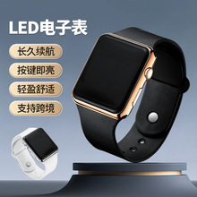 新款时尚创意led方形薄款电子手表运动学生显屏电子硅胶手表
