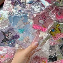 三丽鸥流沙透明梳子气囊按摩梳子气垫梳学生女卷发梳大号美发梳子