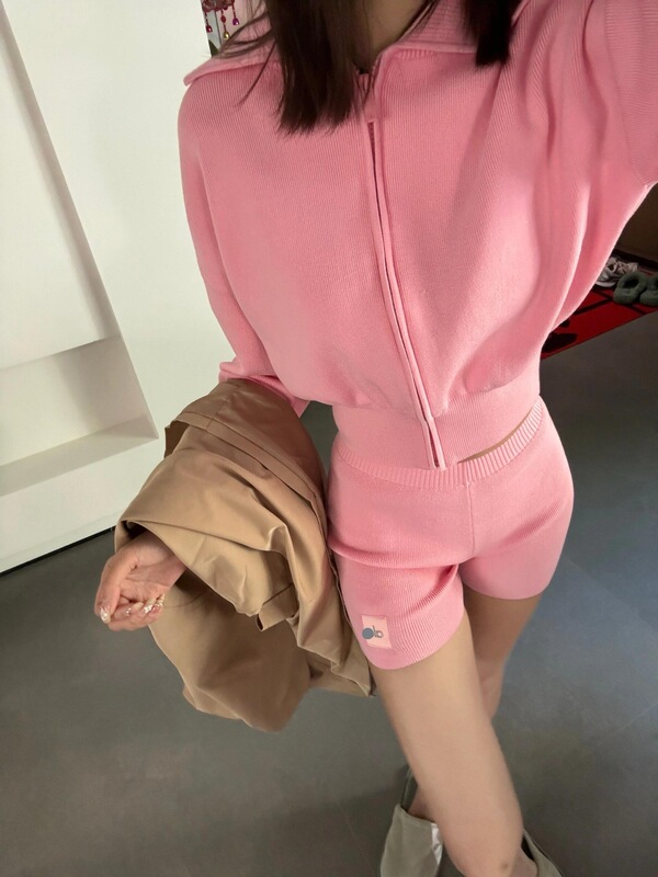alo 高版本原标 新款修身短裤 户外健身瑜伽 高级女紧身瑜伽服|undefined