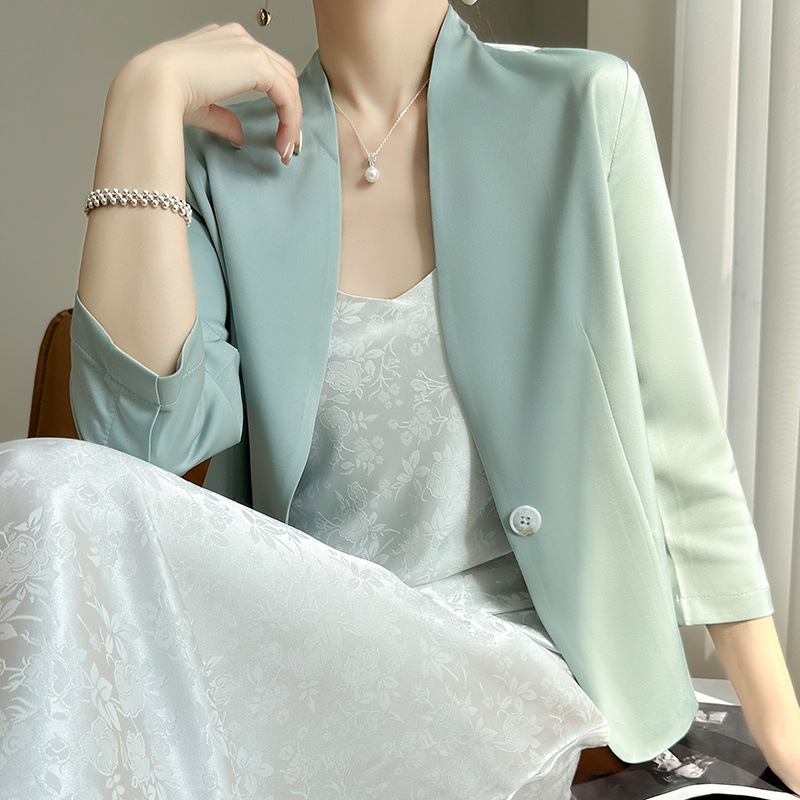 Summer light and thin classic suit jacket, Chinese style