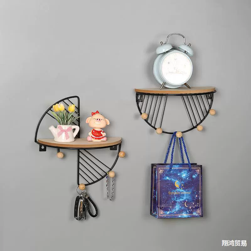 Креативные настенные полки для хранения косметических ключей крючки для подвесок для спальни ванная комната без перфорации настенная настенная подвеска