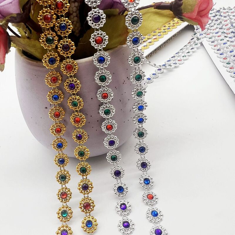 Manufacturer Wholesale Single Row Colorful Sun Plum Blossom Drill Wire Drill Handmade Folding Tower DIY Jewelry Accessories