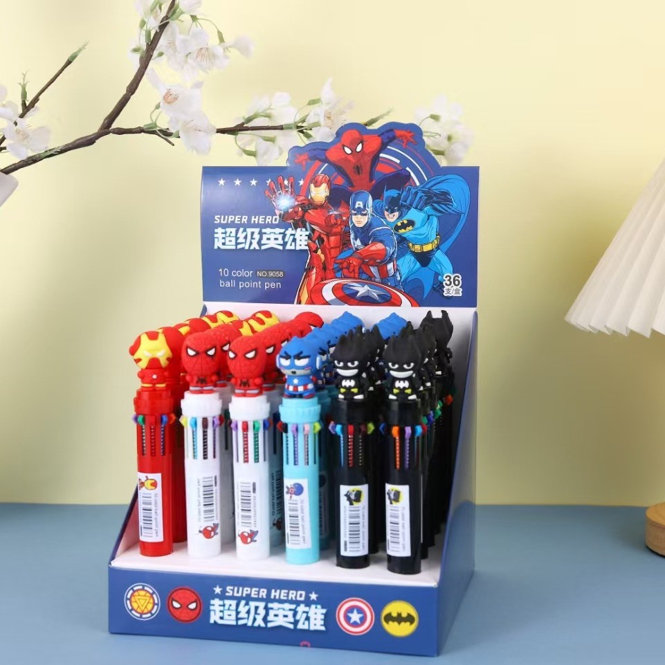 Sanliou dibujos animados bolígrafos multicolores bolígrafos multifuncionales lindos estudiantes cuentas de mano marcado bolígrafo neutro al por mayor