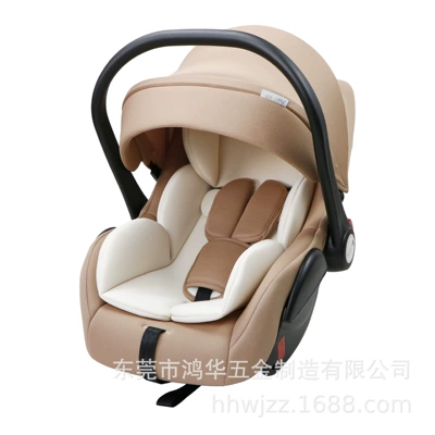 Car child safety seat seat for cars, portable - khaki