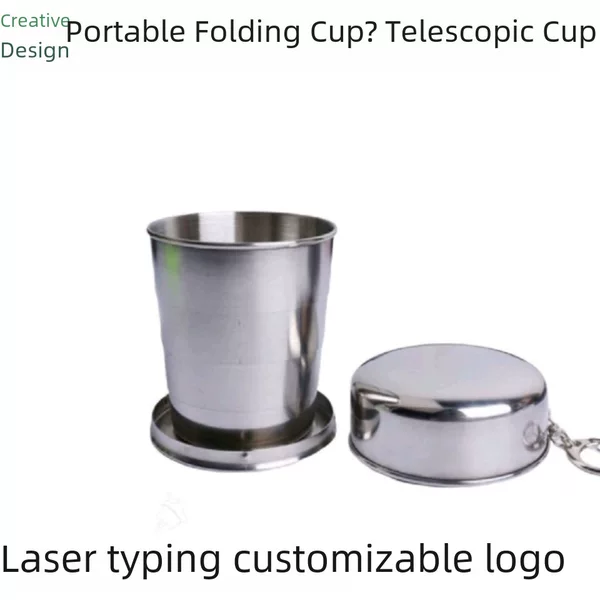 Folding Cup Stainless Steel Camping Portable Telescopic Cup Outdoor Travel Portable Water Cup Creative Popular Mini Wine Cup