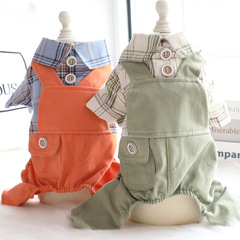 犬の服の四足の背もたれのズボンの偽の2つのスーツの春秋の服の薄いタイプの卸売りの小型犬のペットの2865代発