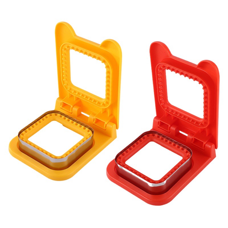Cross-border sandwich molde de pan sándwich de acero inoxidable protector de la mano herramienta para hornear ronda de pan tostado sándwich de bolsillo