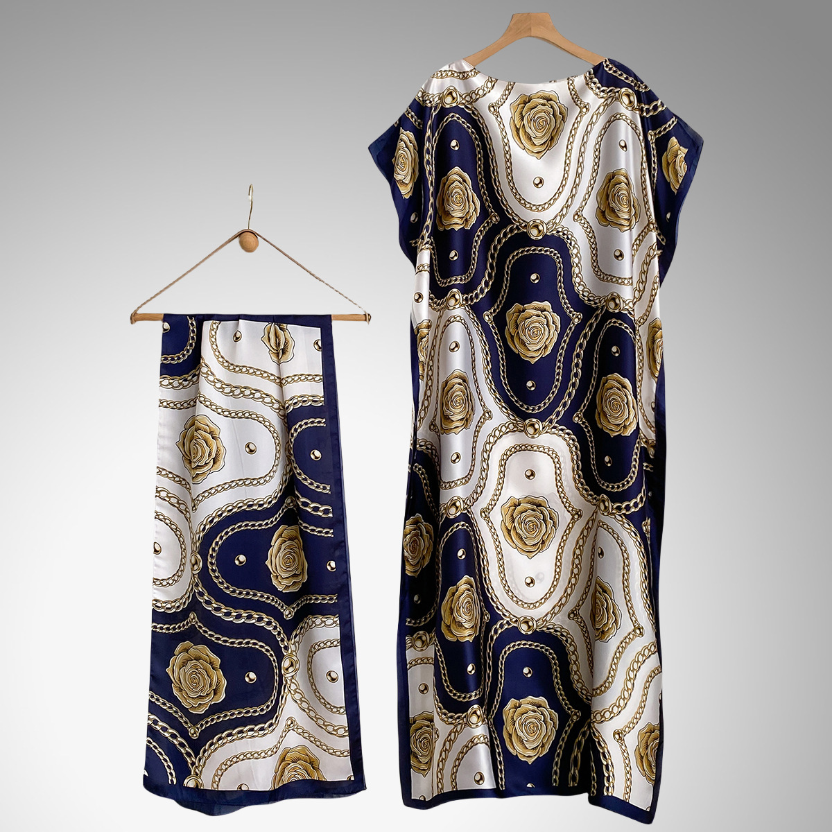 Women's Simulated Silk Scarf Shawl Spring Summer New Style Beach Vacation Cover Up Brocade Sun Protection Clothing_voghion.com