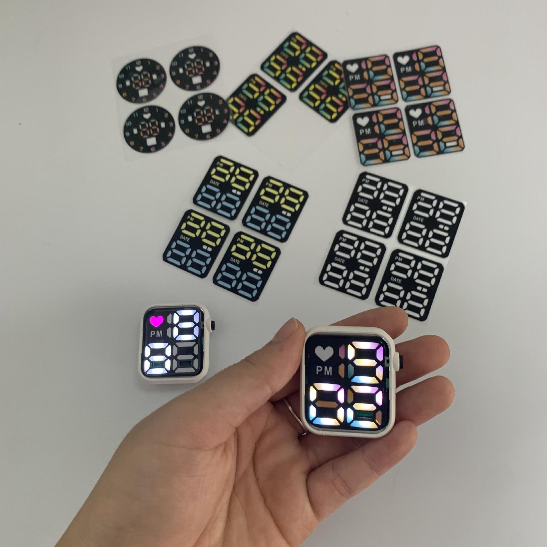 东莞丝印源头厂家UV彩印智能LED数码管数显手表膜片 PET光学薄膜