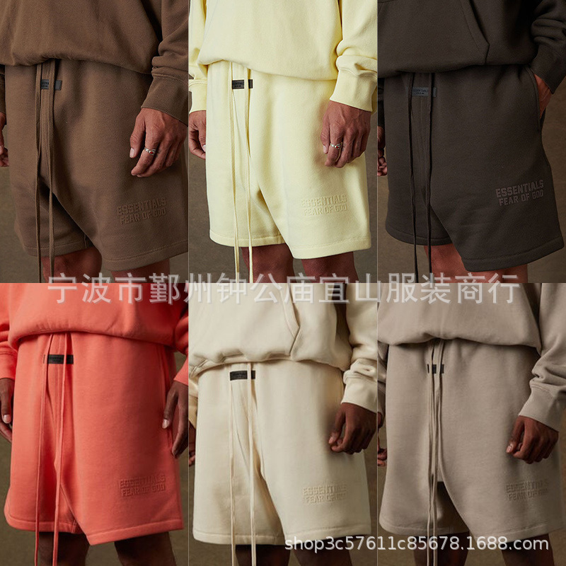thumbnail for 2022FW shorts new flocking printed FOG line ESSENTIALS sweater fashion brand pants cross-border hot
