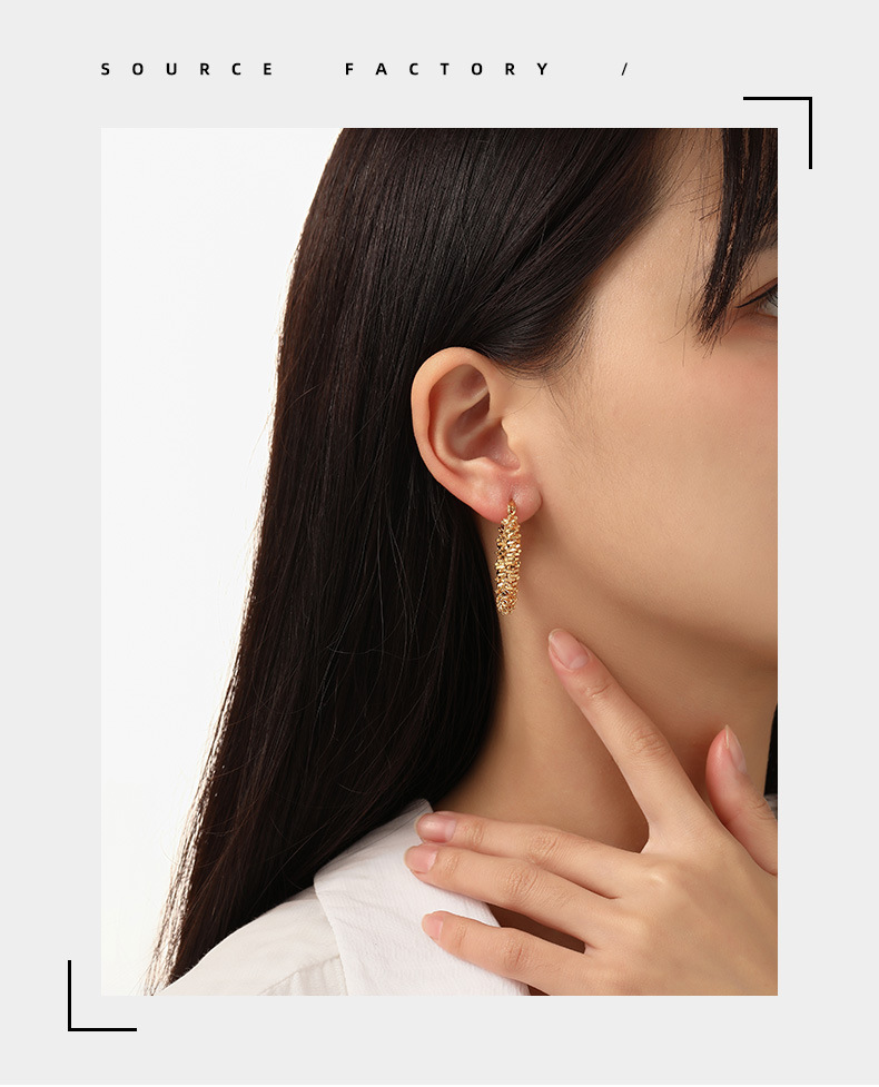 Fashion Circle Copper Plating Earrings 1 Pair