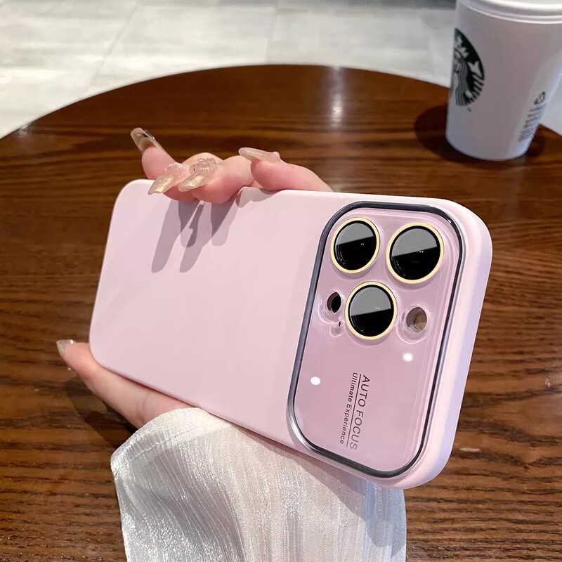 液体大窓付き Apple 17 Pro Max 携帯電話ケース iPhone 16 レンズフィルム付きシリコン保護ケース 15|undefined