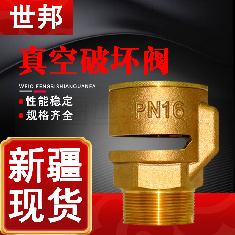 世邦黄铜真空破坏阀 DN20管道真空破坏器 新疆源头发货负压破坏阀