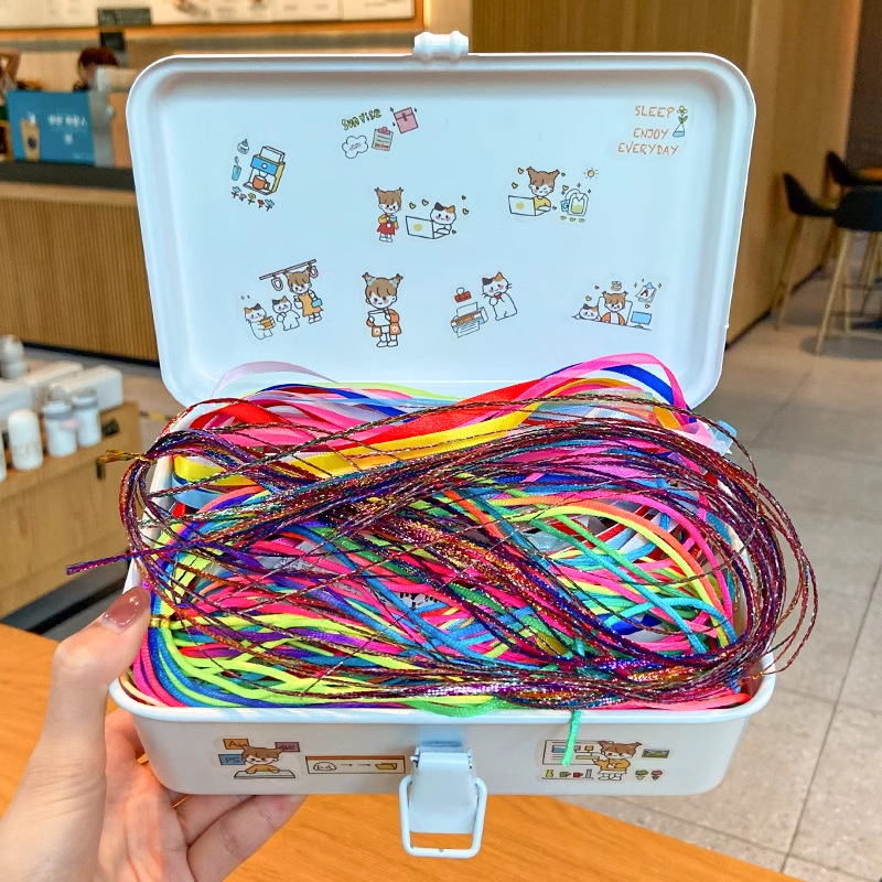 Cuerdas de cabello de color trenzado de mujer cuerdas de cabello de trenza sucia artefacto cinta de color para niños cabello de color trenza tocado