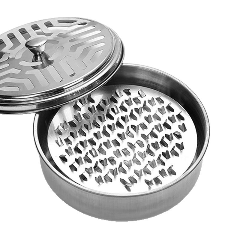 Caja para Incienso de Mosquito de Acero Inoxidable con Tapa, Ignífugo, para Uso Doméstico