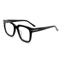 Hu Bing Style Elegant Unisex Frame Tf690 Square Frame Glasses Large Frame Decorative Non-Prescription Glasses with a Swastika Pattern
