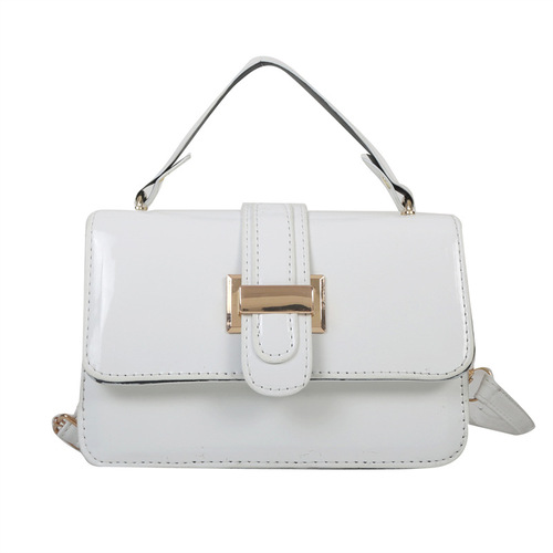 夏季时尚漆皮亮面小方包小众质感包包女包洋气网红单肩斜挎包