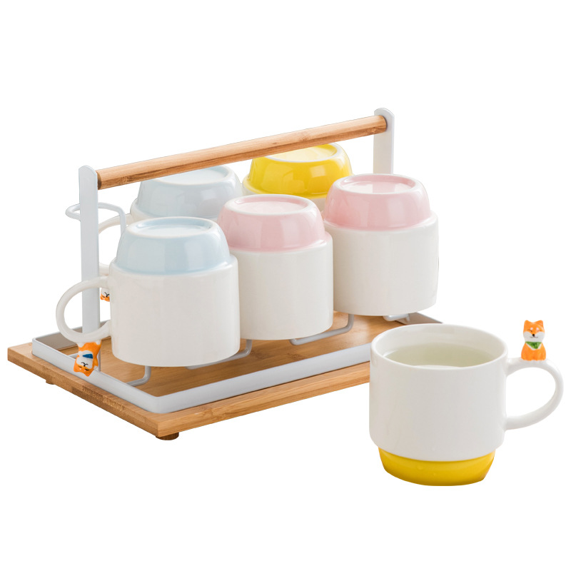 Animal Shiba Inu taza plegable taza de bebida de cerámica taza de desayuno taza de agua de oficina traje de la taza de café del hogar