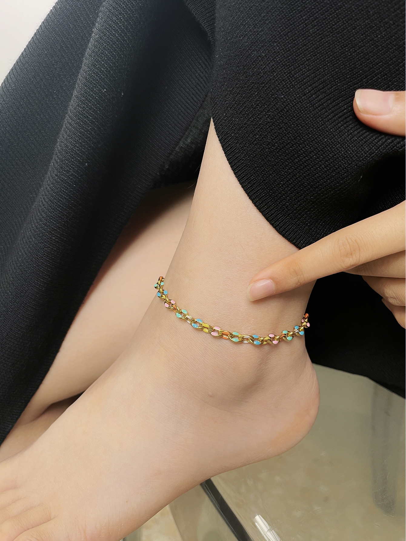 20g Weight Bracelets, Anklet, Necklace Classification 1 Piece, 1 Set Quantity Holiday, Daily Occasion 304 Stainless Steel Material Geometric Pattern Women's Gender Plating Design Casual, Simple Style Style 304 Stainless Steel Casual Simple Style Plating Geometric Bracelets Anklet Necklace 2