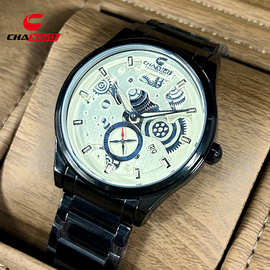 一件全网代发CHAXIGO 品牌手表男士商务时尚独立转动小秒防水手表
