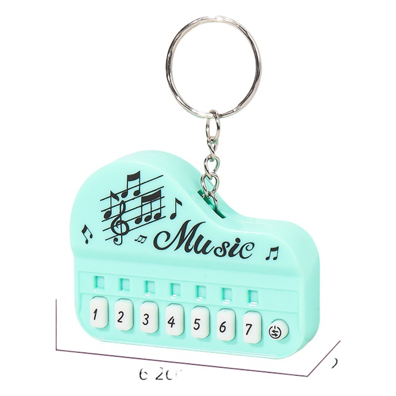 Creativo mini órgano electrónico llavero colgante luminoso música juguete tocando música pronunciación pequeño piano pequeño regalo