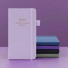 2026英文周计划本日程本24开亚马逊WEEKLYPLANNER锁线装订耐用