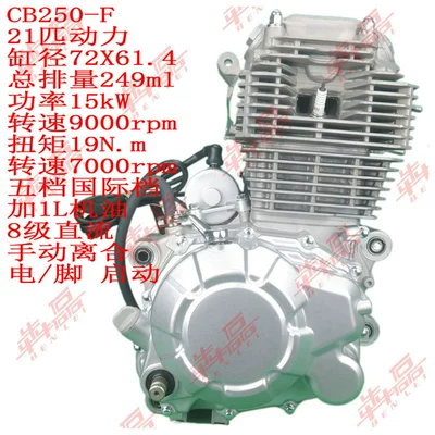 Benlei Cb250-F Cb300-F Zs172Fmm Zs175Fmm Off-Road Motorcycle Engine Assembly (Motorcycle engine and accessories) - whiteboard-cb250-f-silver-white-battle-shield-edition