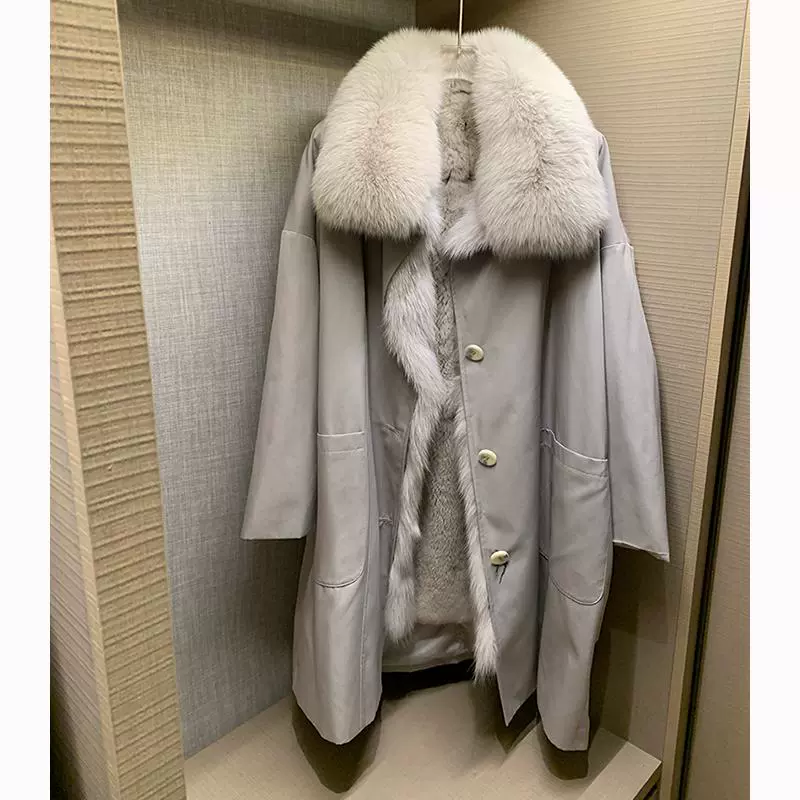 Длинное модное демисезонное пальто, средней длины