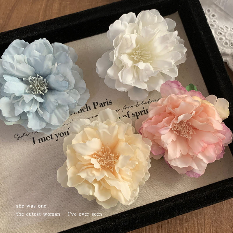 Pure Desire Style Artificial Flower Hairpin for Women 2024 Hair Clip Side Clip Duckbill Clip Japanese and Korean Style