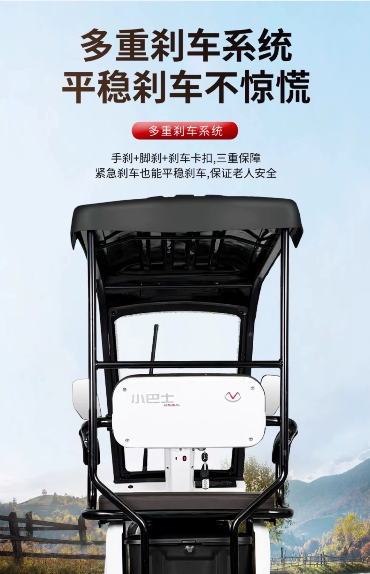 Wholesale M3 Small Bus Electric Four-Wheeler Elderly Scooter Home with Shed Battery Car Elderly Scooter Electric Motorcycle