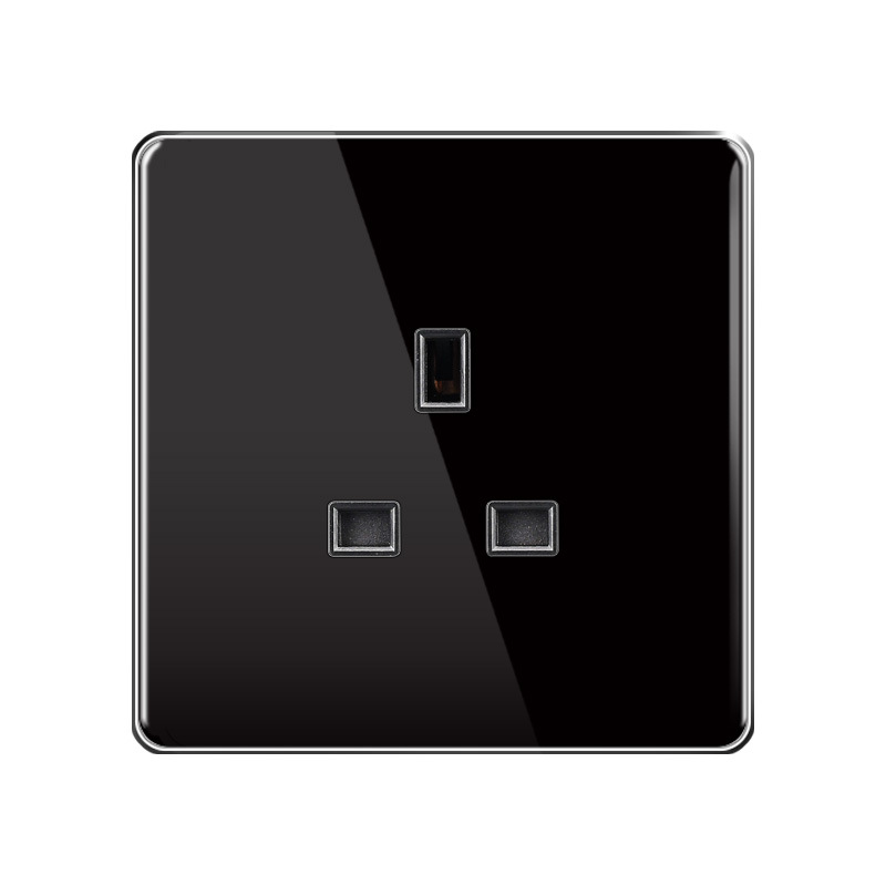 Outdoor86TypeDarkInstall13ADoubleUSBBritishStandardHongKongVersionMultifunction5PlugSwitchSocketPlate