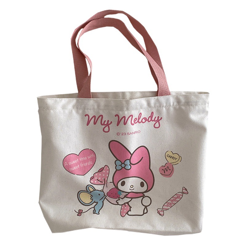 Sanrio bolsa de compras lienzo lindo coolomi Yugui perro melodía lindo Lindo bolso de hombro de gran capacidad