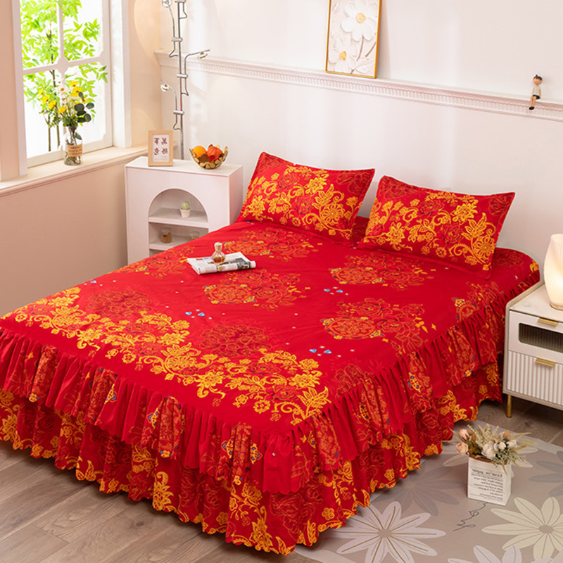 Falda de cama, sábana gruesa, colchón antideslizante agradable para la piel, funda protectora, funda de cama Simmons de una pieza, cama doble de 1,8 m