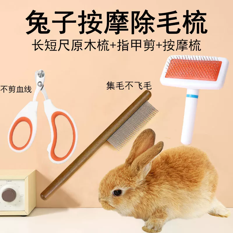Набор для маленьких домашних животных, ножницы для когтей кролика, расческа, незаменимый пресс для удаления волос для хомяка, шиншиллы