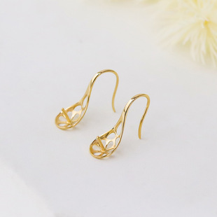 Shifu Yuan 18K Gold High-Heeled Shoes Jewelry Hollow Earrings Rose Gold Bulk Customization High-End Customization